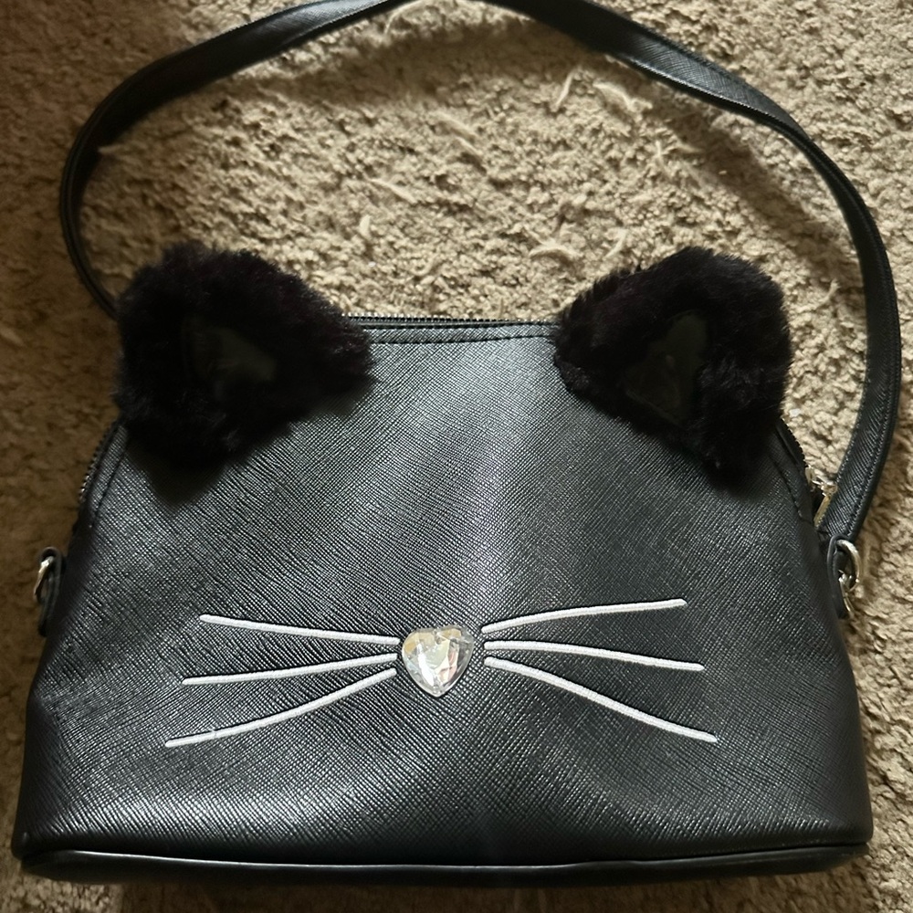Betsey Johnson Black Cat Crossbody Bag